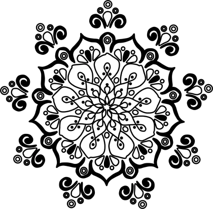 Intricate Black Mandala Pattern