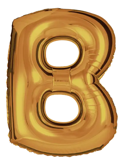 Gold Letter B Balloon for Celebrations