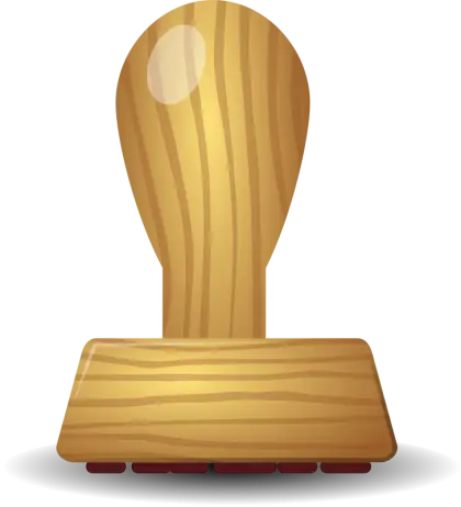 Wooden Stamp Illustration