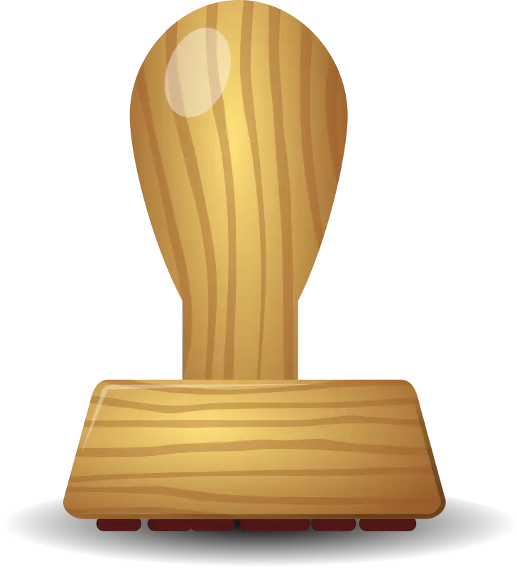 Wooden Stamp Illustration