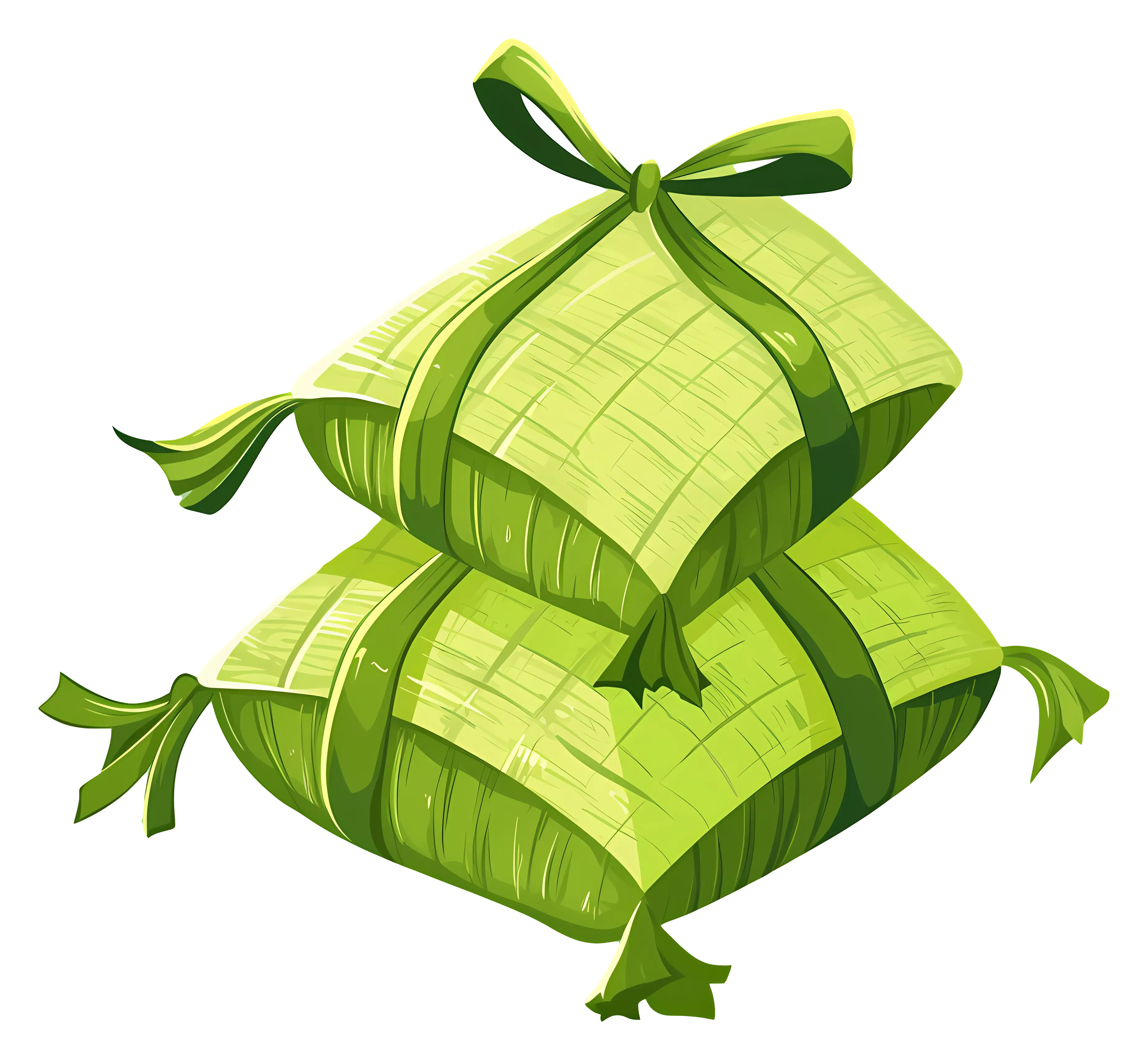 Green Wrapped Package in Leaf