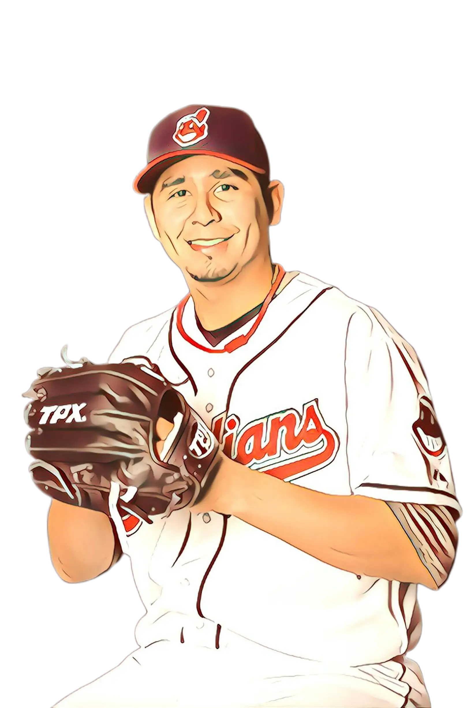 Illustration of a Baseball Player in Uniform
