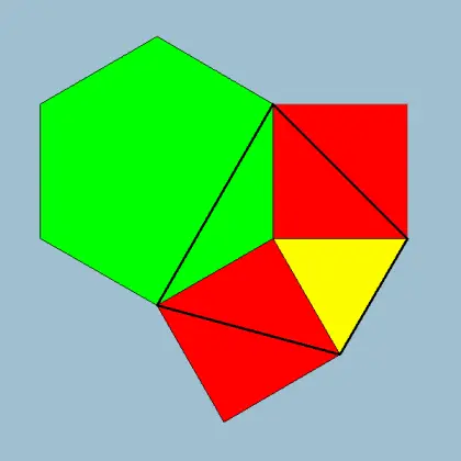Abstract Colorful Polygon Geometric Design