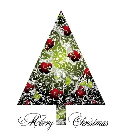 Decorative Swirly Christmas Tree