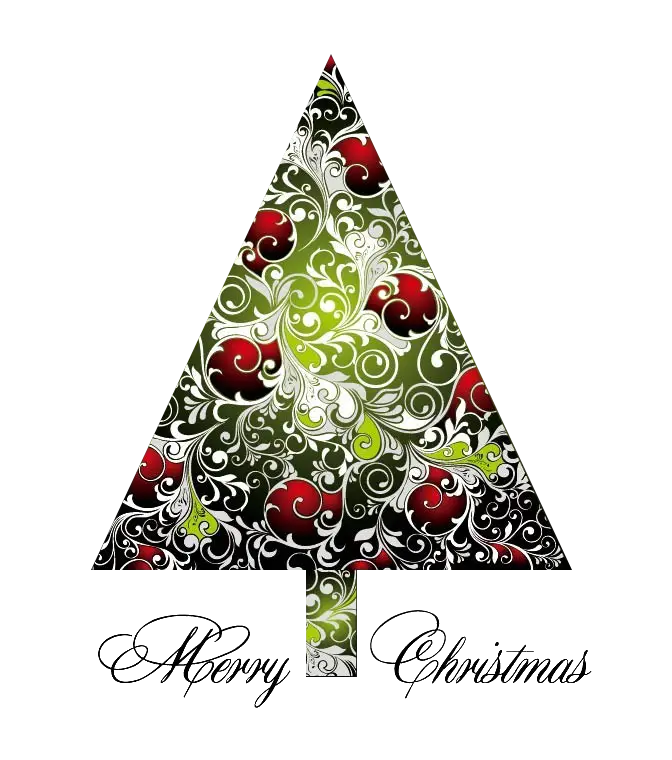 Decorative Swirly Christmas Tree