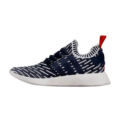 Blue and White Striped Sneaker