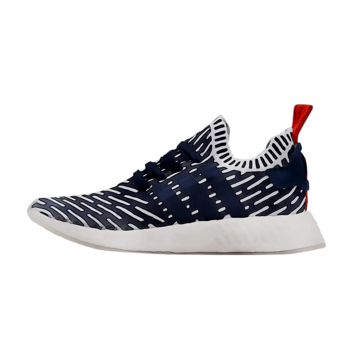 Blue and White Striped Sneaker