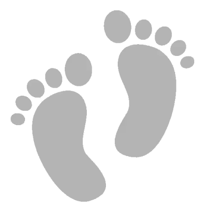 Gray Footprint Symbol Illustration