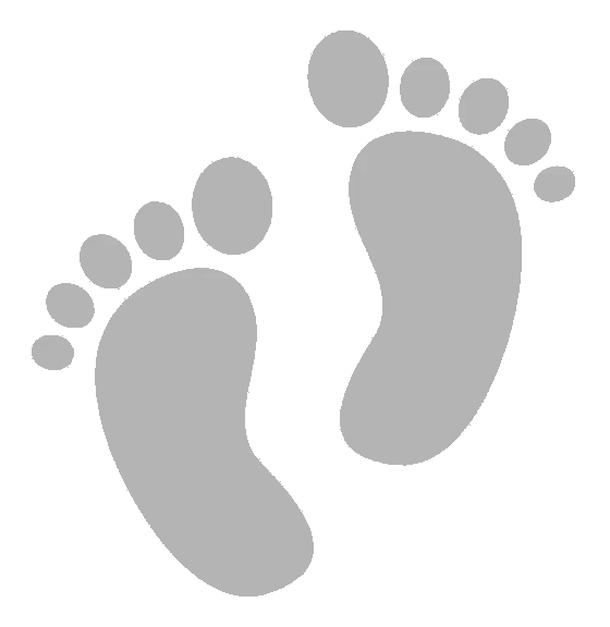 Gray Footprint Symbol Illustration