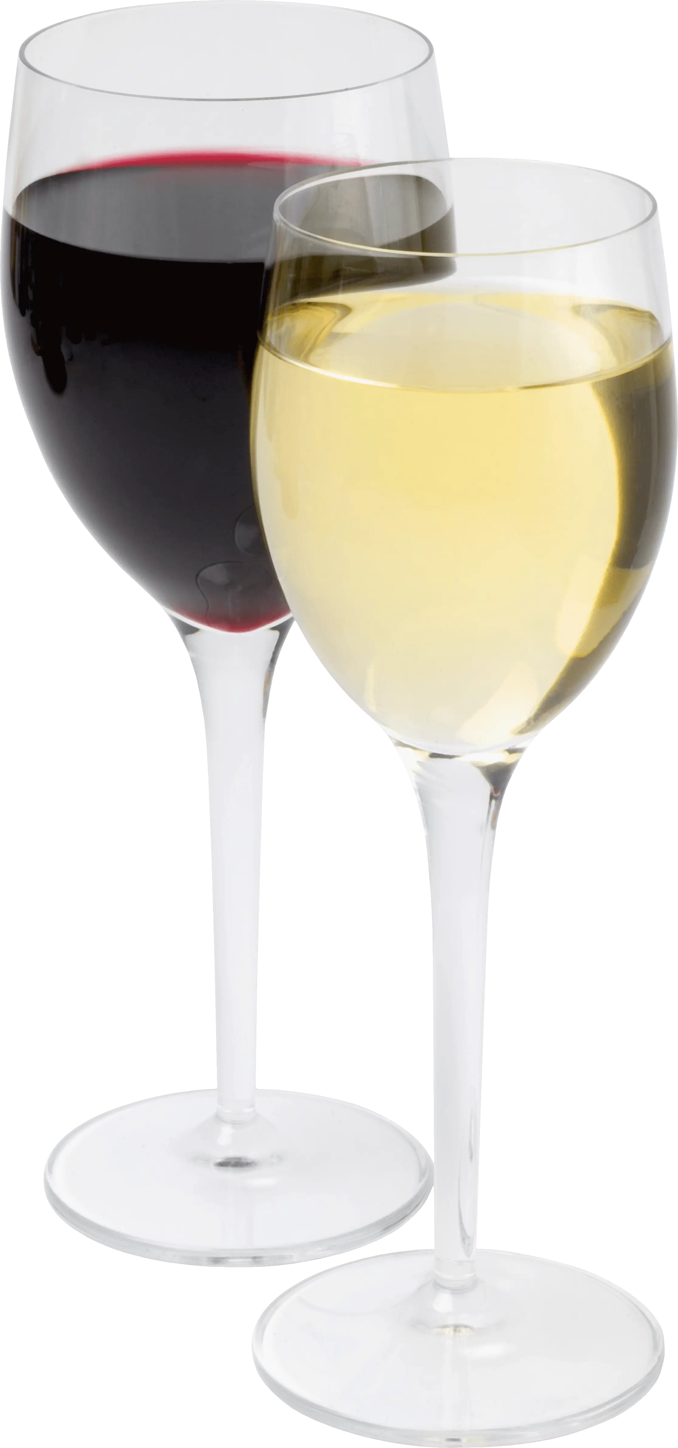 Red and White Wine Glasses
