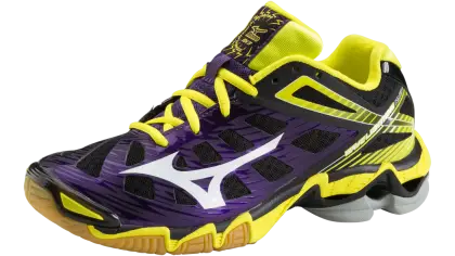 Purple and Yellow Sports Shoe