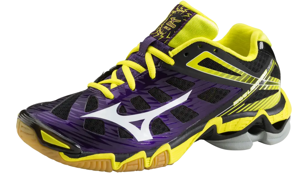 Purple and Yellow Sports Shoe