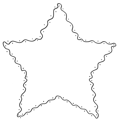 Dotted Wavy Star Outline