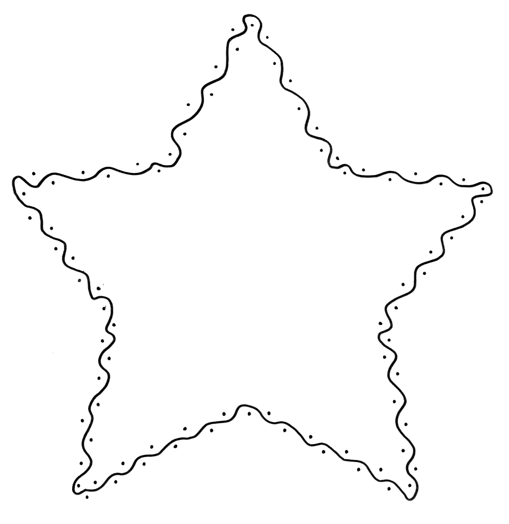 Dotted Wavy Star Outline