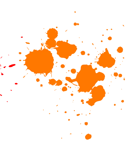 Orange Paint Splashes Design