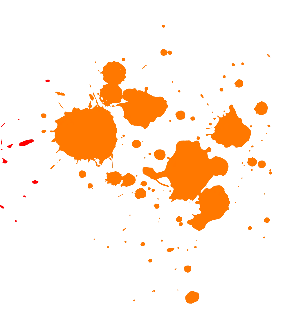 Orange Paint Splashes Design