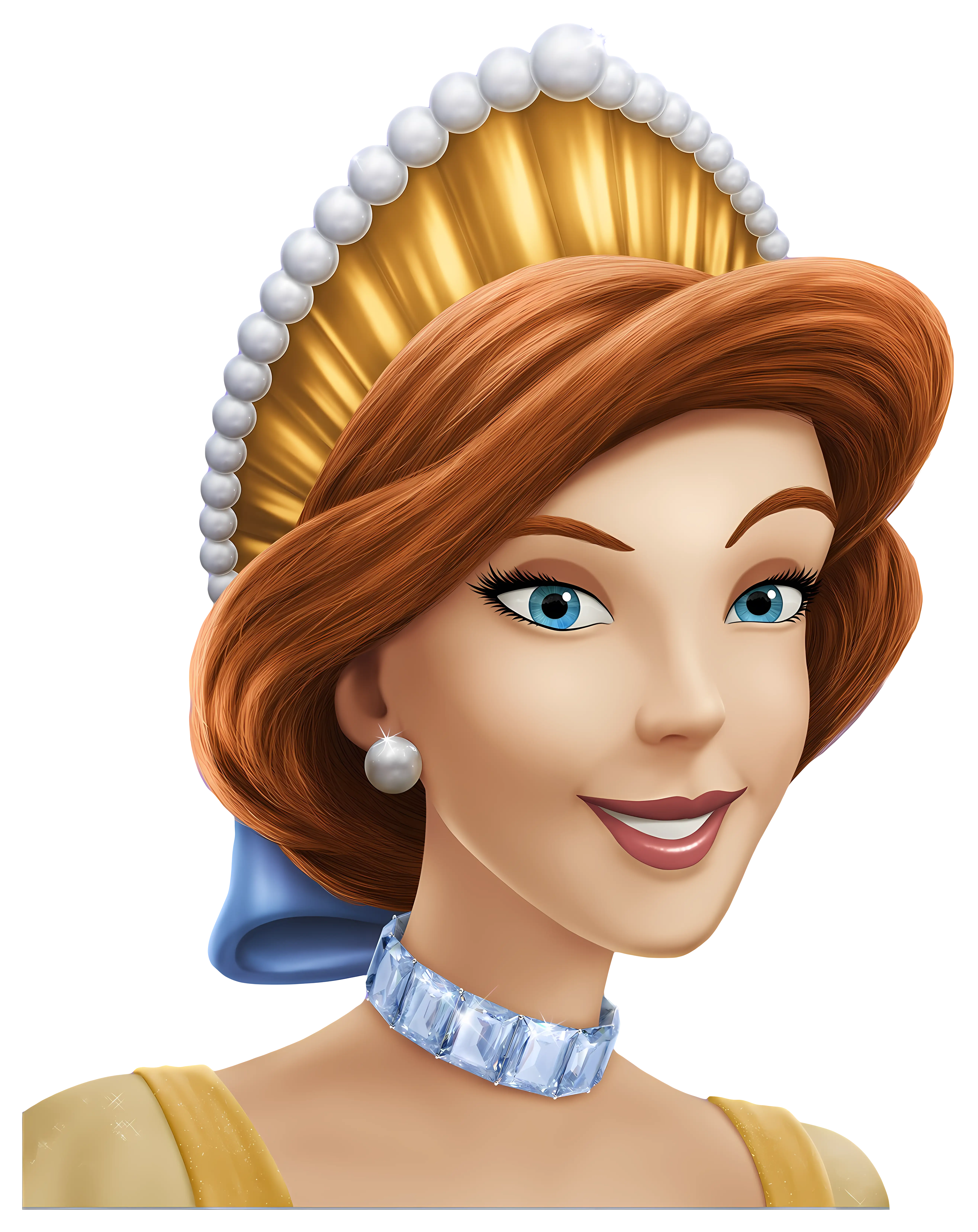 Elegant Princess with Crown