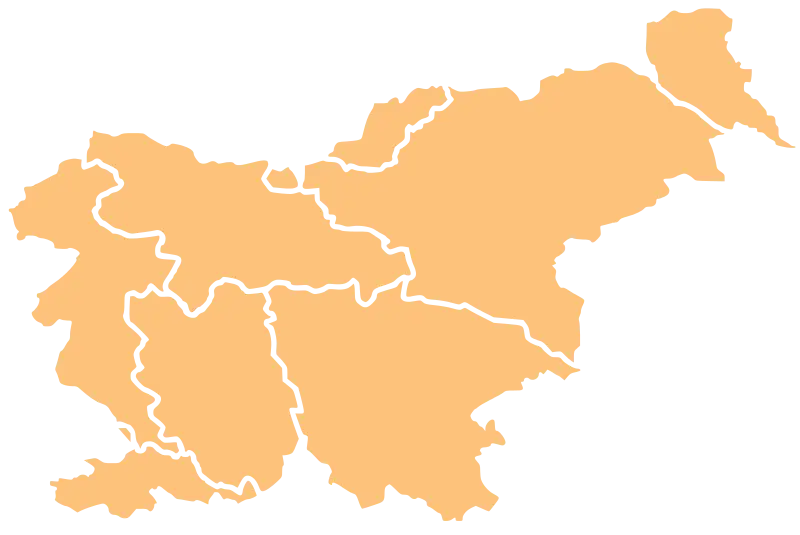 Map Outline of Slovenia