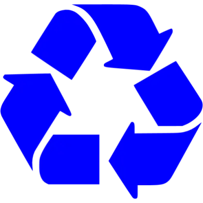 Blue Recycling Symbol Logo