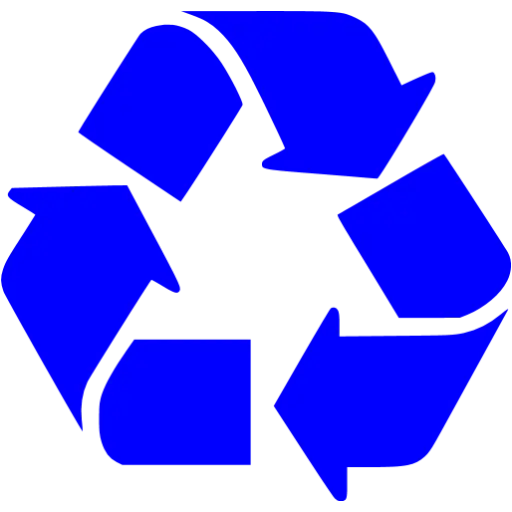Blue Recycling Symbol Logo