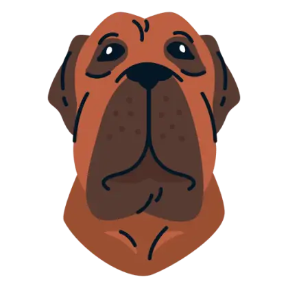 Brown Dog Face Cartoon Illustration