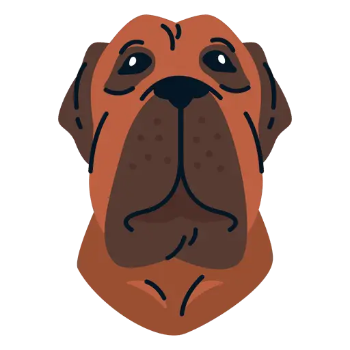 Brown Dog Face Cartoon Illustration