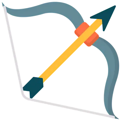 Stylized Bow and Arrow Illustration
