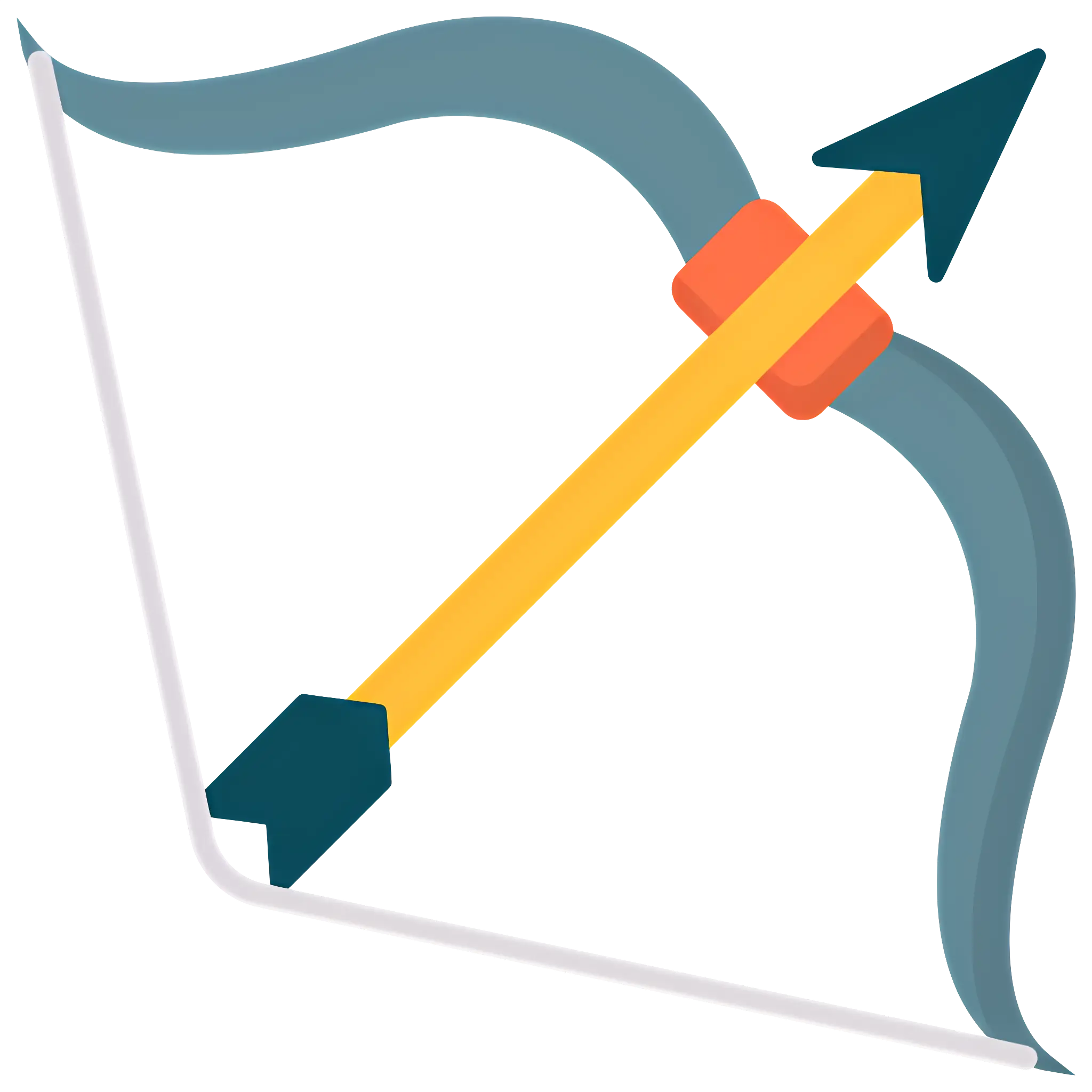 Stylized Bow and Arrow Illustration