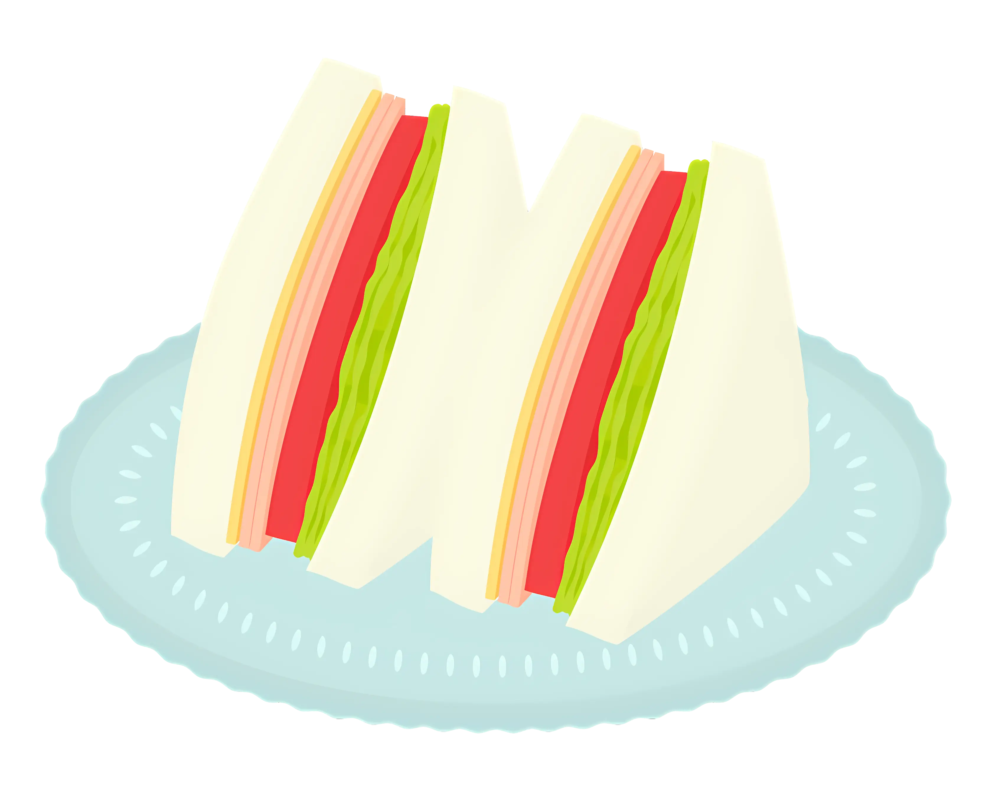 Sandwiches on Plate