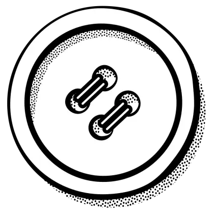 Black and White Button Illustration