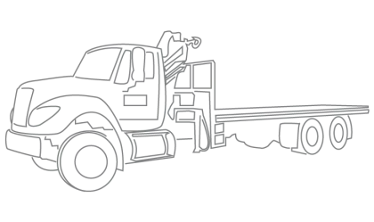 Tow Truck Outline