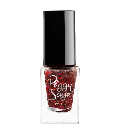 Red Glitter Nail Polish Bottle