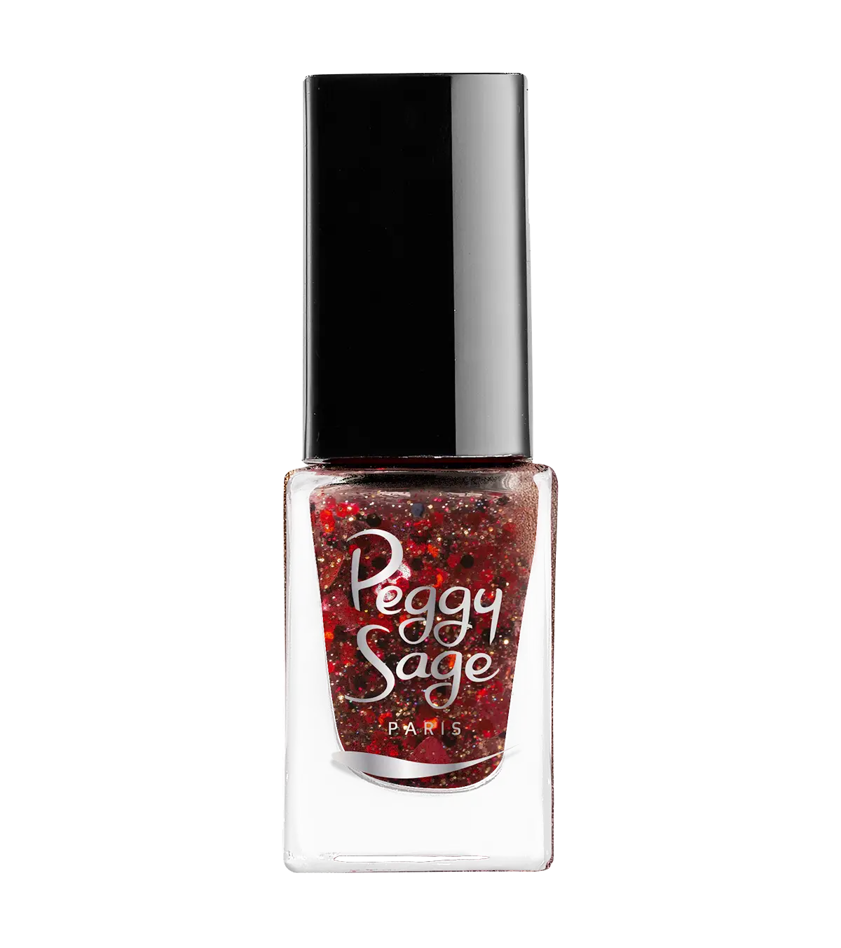 Red Glitter Nail Polish Bottle