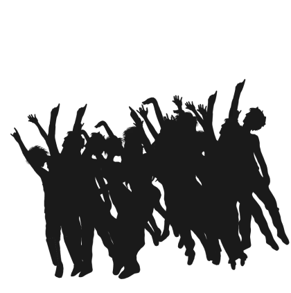 Silhouette of People Celebrating