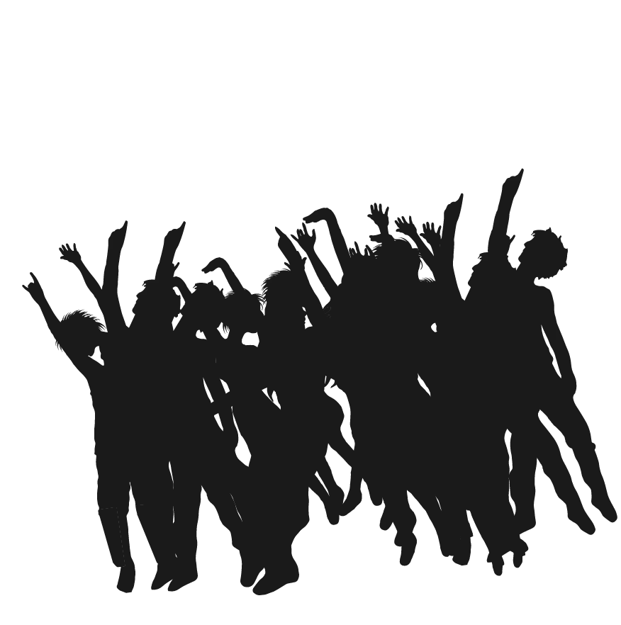 Silhouette of People Celebrating