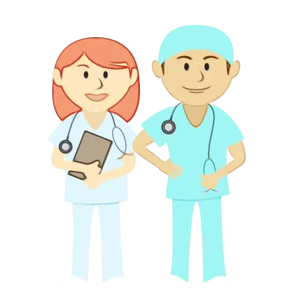 Cartoon Doctors and Nurses Illustration