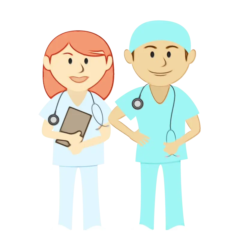 Cartoon Doctors and Nurses Illustration
