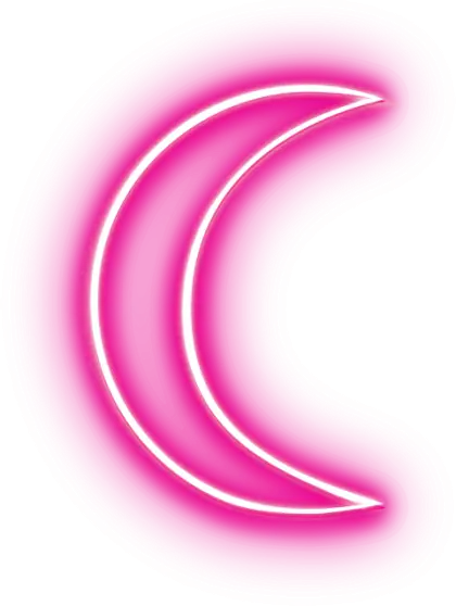 Pink Neon Crescent Light Effect