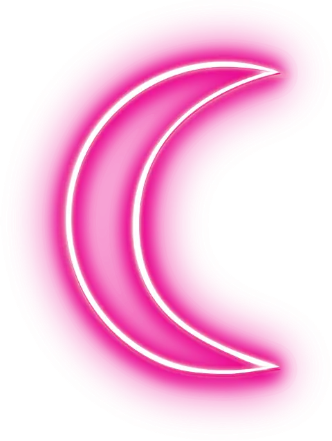 Pink Neon Crescent Light Effect