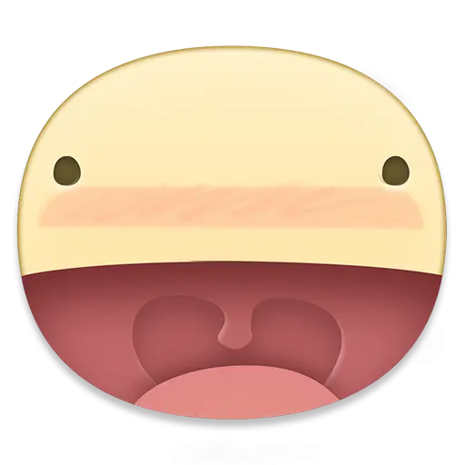 Happy Cartoon Face with Blushing Cheeks