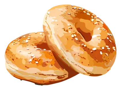 Two Fresh Bagels