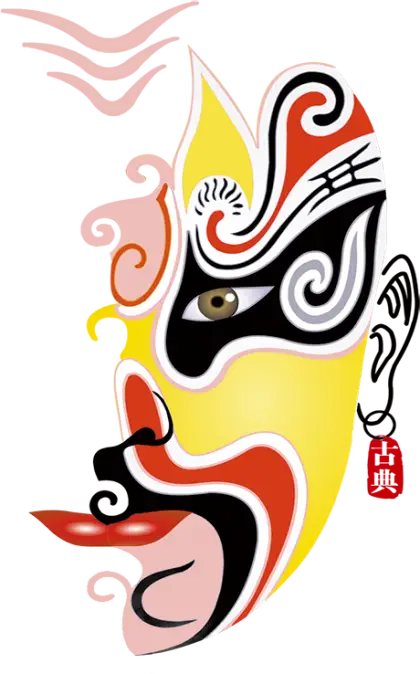 Peking Opera Mask Illustration