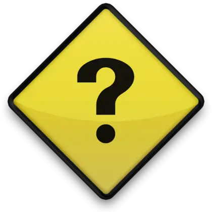 Yellow Warning Sign with Question Mark
