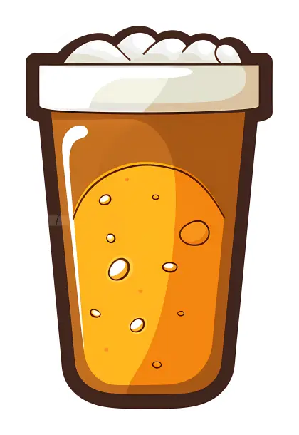 Cartoon Beer Glass