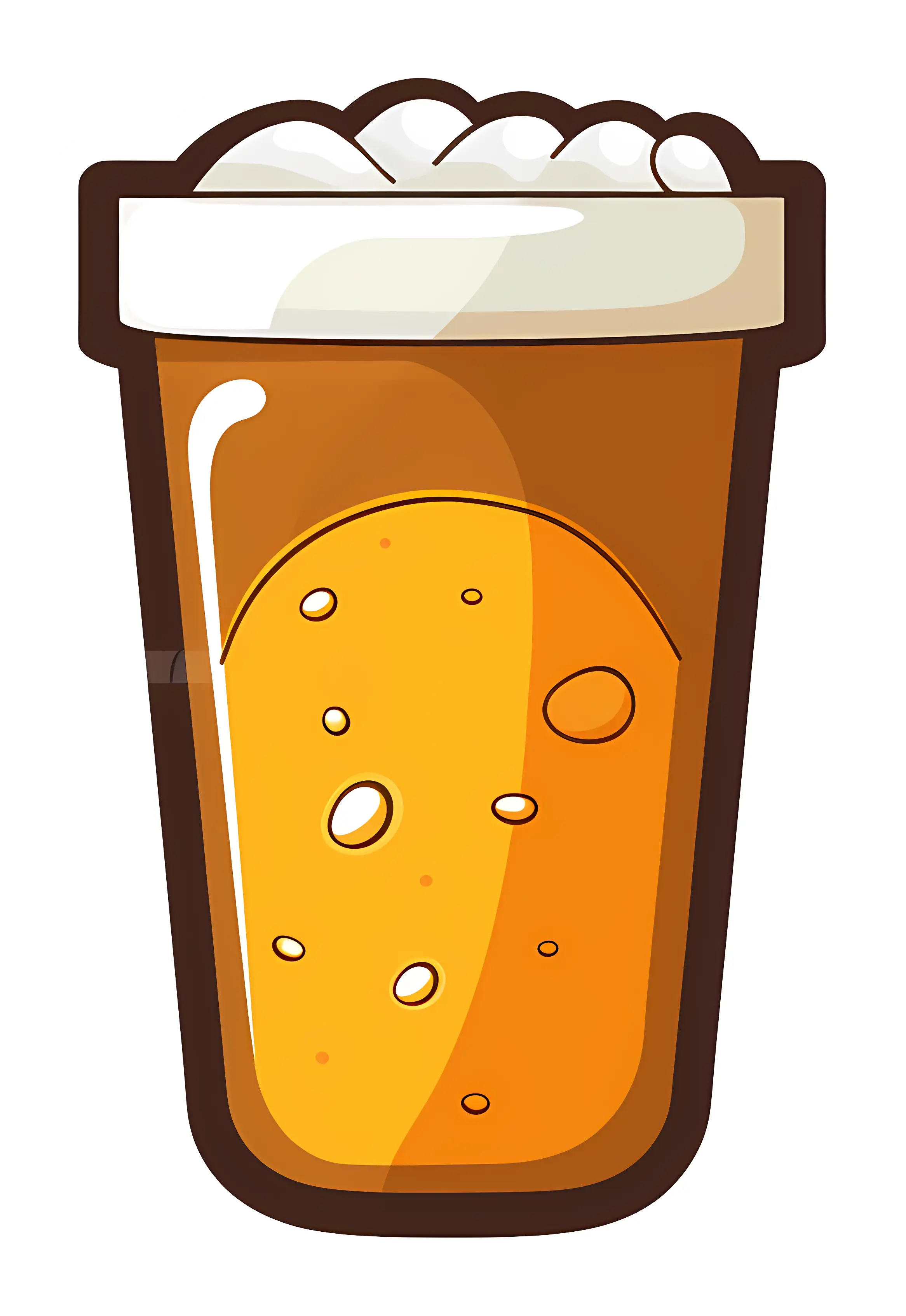 Cartoon Beer Glass