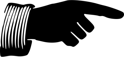 Pointing Hand Silhouette Icon
