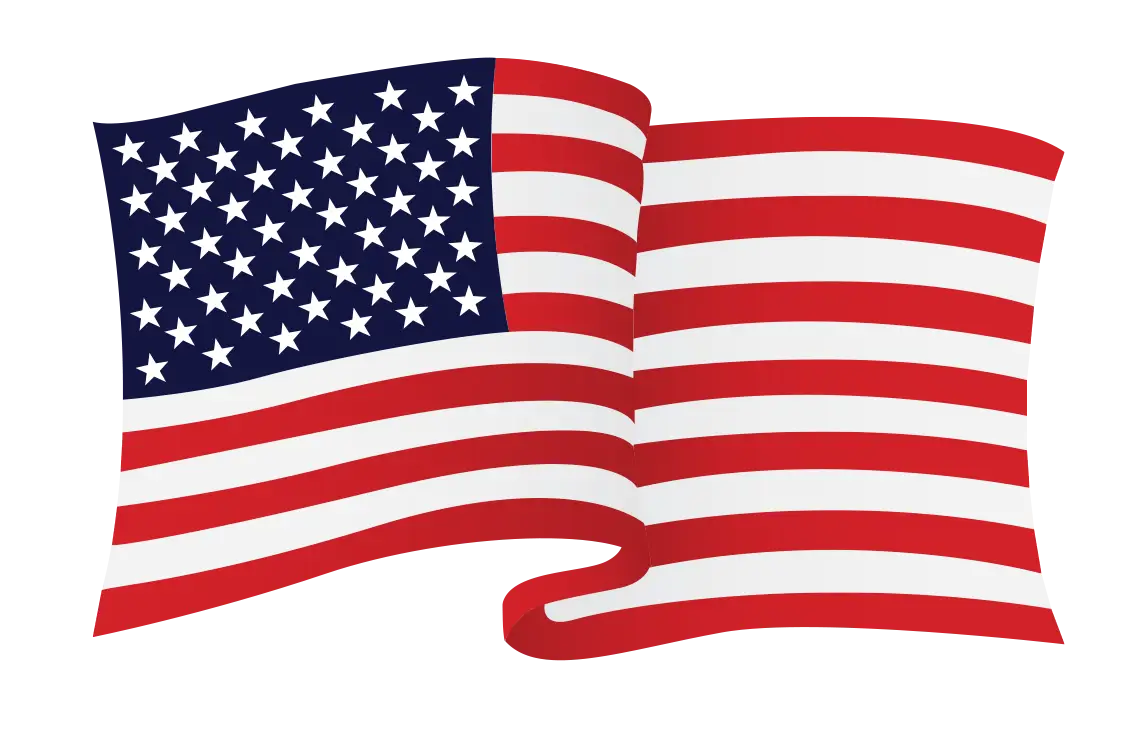 United States National Flag with Stars and Stripes