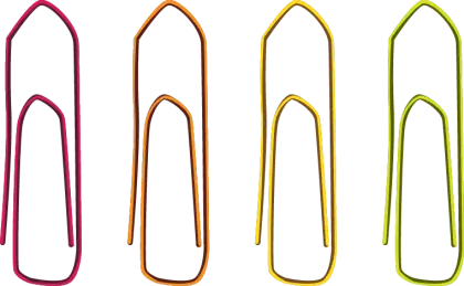 Colorful Paper Clips for Office Supplies