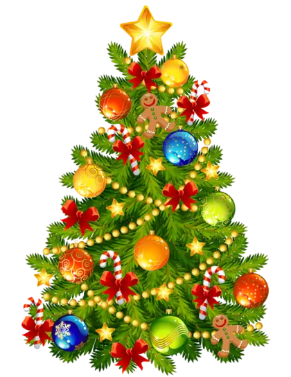 Festively Decorated Christmas Tree with Ornaments