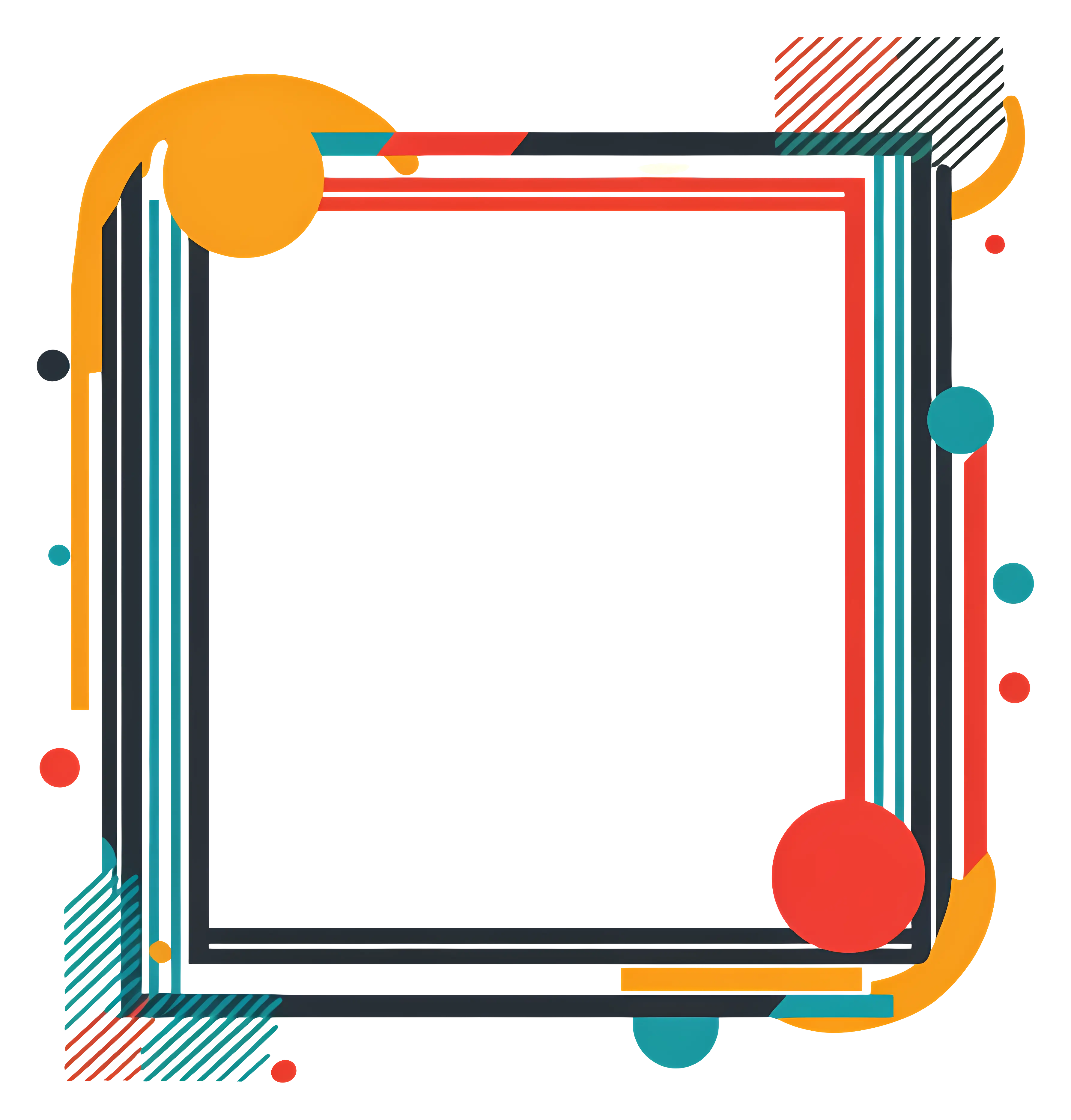 Colorful Geometric Frame Design